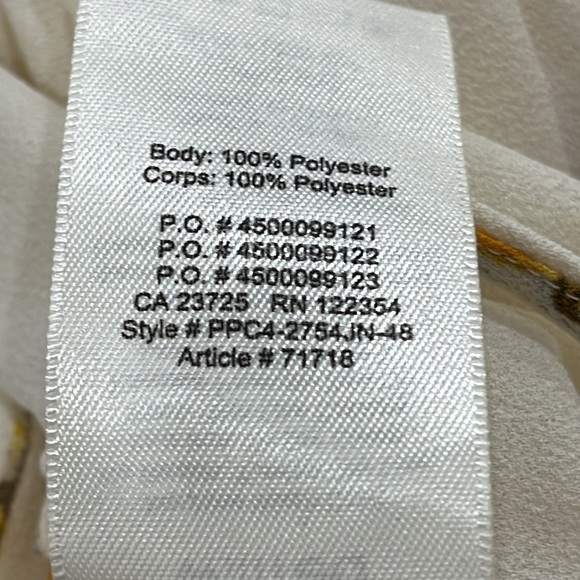 Aritzia Wilfred Reign Blouse Cream Yellow Floral Cropped Long sleeve S - Picture 12 of 12